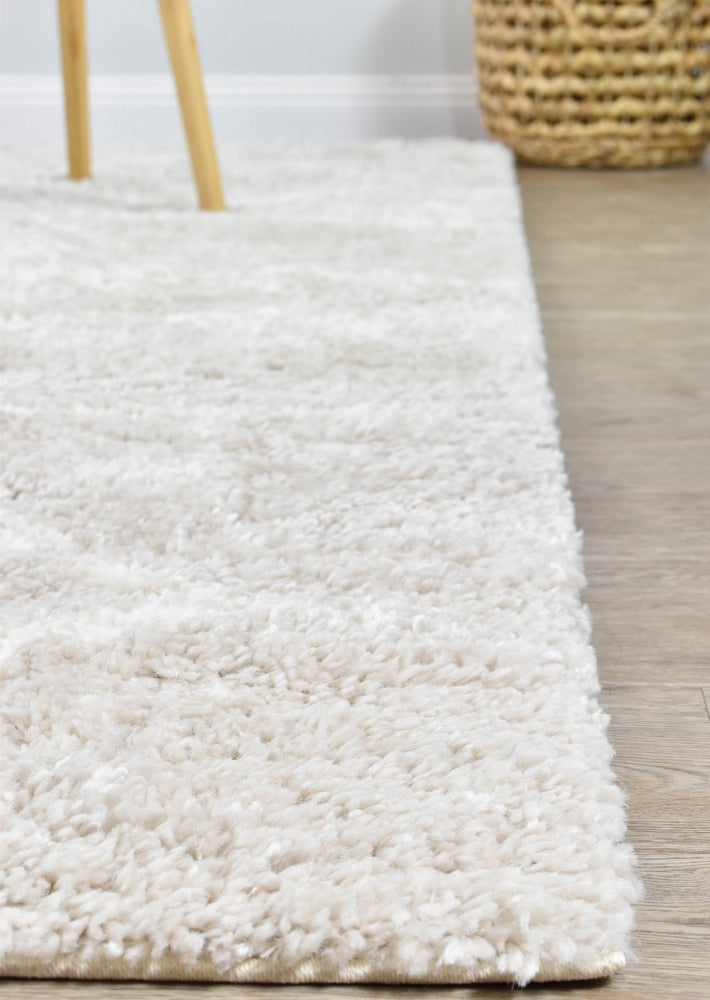 Noor Nile Shaggy Cream Beige Rug