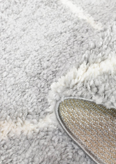 Noor Diamond Shaggy Grey Rug