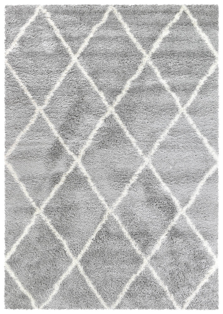 Noor Diamond Shaggy Grey Rug, Rugs Online Rugs Sydney Australia, www.rugsonlinerugs.com.au