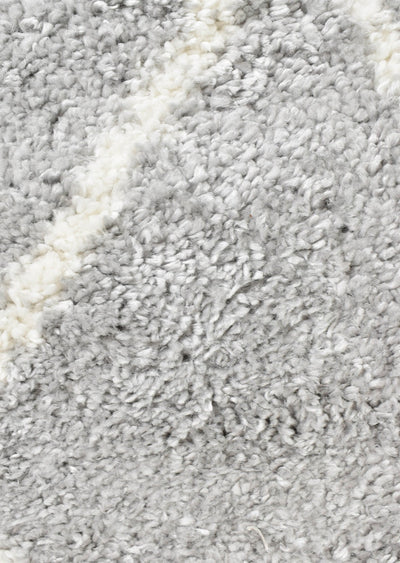 Noor Diamond Shaggy Grey Rug