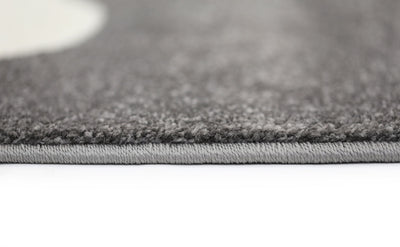 Piccolo Dark Grey and White Cloud Kids Rug