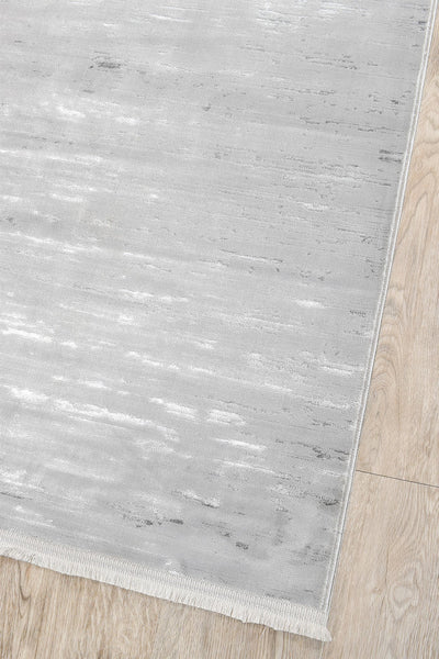 Rocco Snow Grey Runner Rug