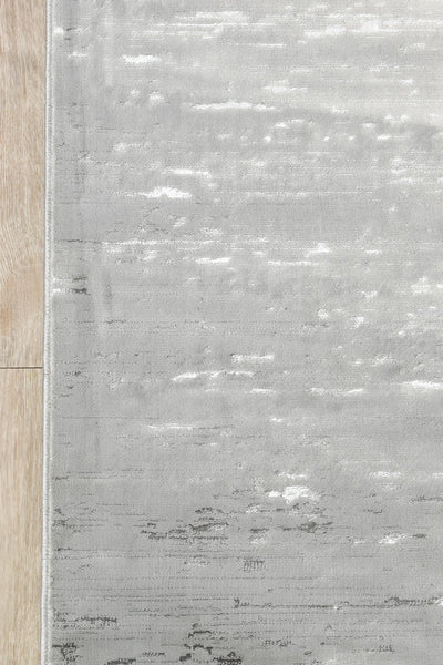 Rocco Snow Grey Runner Rug