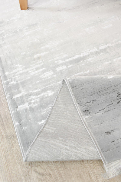 Rocco Snow Grey Runner Rug