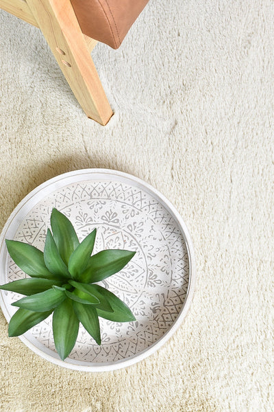 Super Soft Shaggy Beige Rug