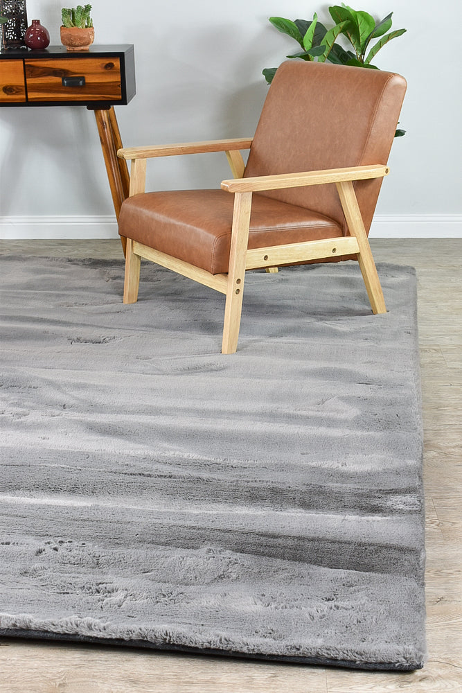 Super Soft Shaggy Grey Rug