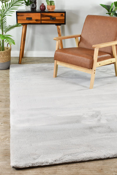 Super Soft Shaggy Light Grey Rug