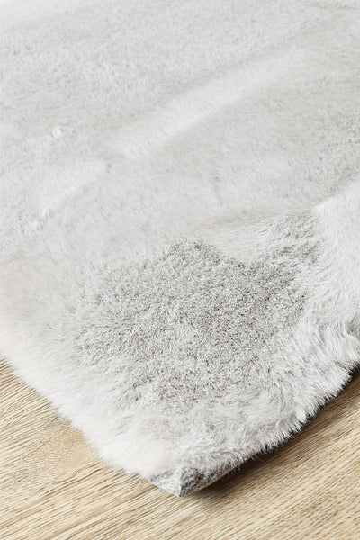 Super Soft Shaggy Light Grey Rug