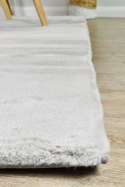 Super Soft Shaggy Light Grey Rug