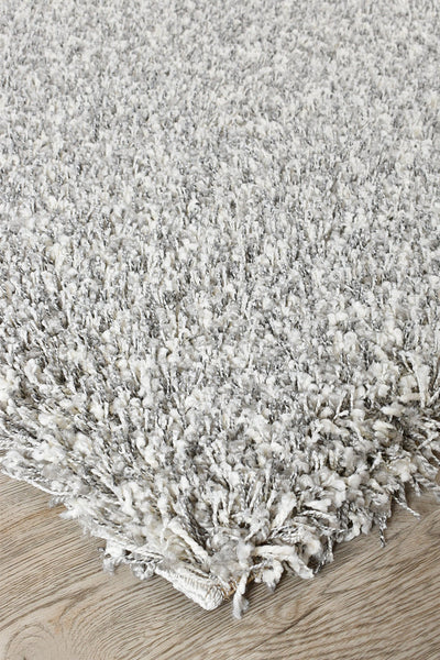 Pandora Plain Plush Shaggy Grey Rug