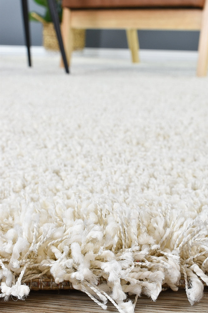 Pandora Plain Plush Shaggy Natural Rug