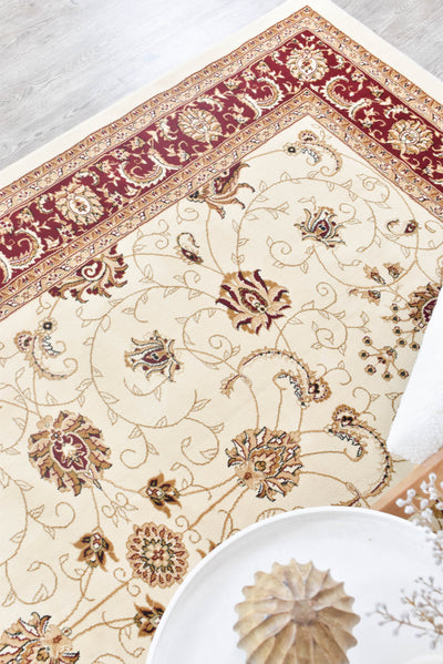 Palace Chobi 84 Cream Red Rug, Rugs Online Rugs Sydney Australia, www.rugsonlinerugs.com.au