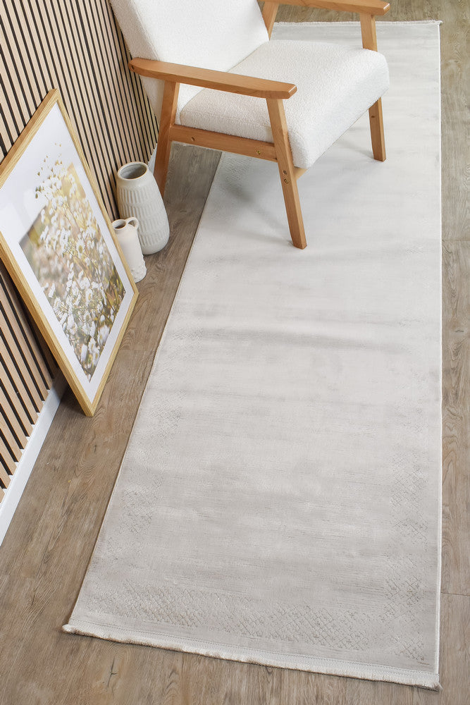 Rocco Alpine Beige Runner Rug