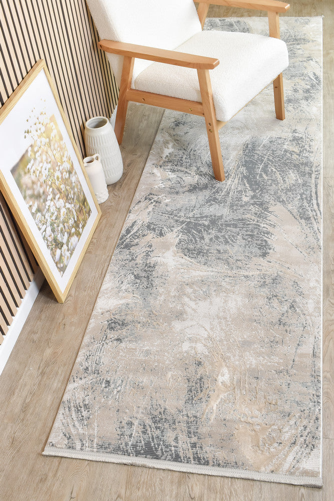 Rocco Bardia Beige Runner Rug