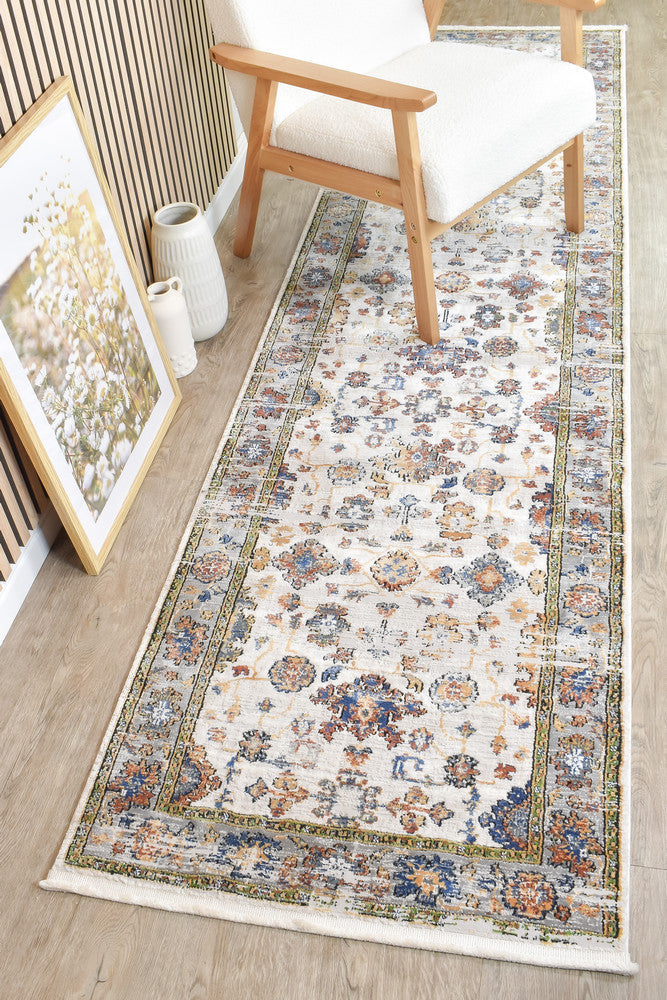 Rugbella Keshan Multi Grey Runner Rug, Rugs Online Rugs Sydney Australia, www.rugsonlinerugs.com.au