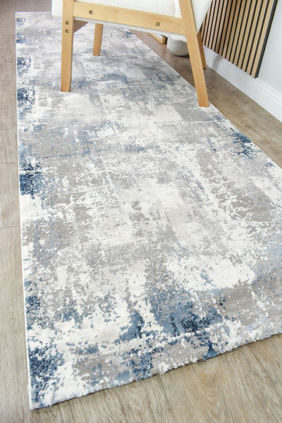 Rugbella Modern Navy LGrey Runner Rug