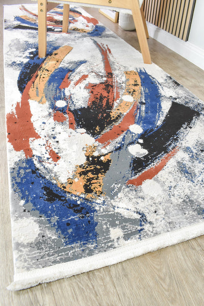 Rugbella Pop Art Flash Multi Grey Runner Rug, Rugs Online Rugs Sydney Australia, www.rugsonlinerugs.com.au