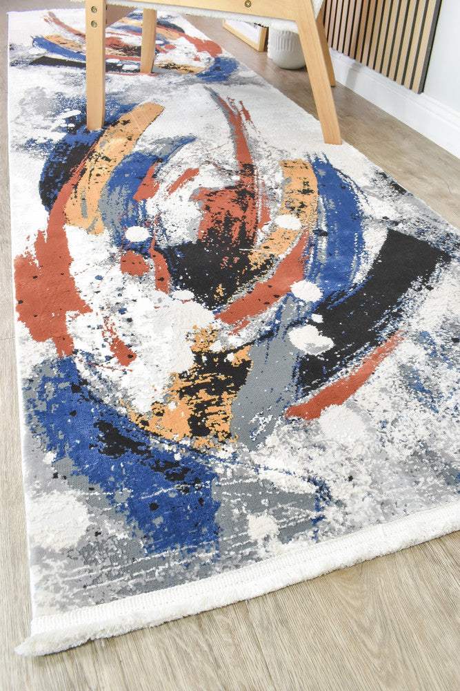 Rugbella Pop Art Flash Multi Grey Runner Rug, Rugs Online Rugs Sydney Australia, www.rugsonlinerugs.com.au