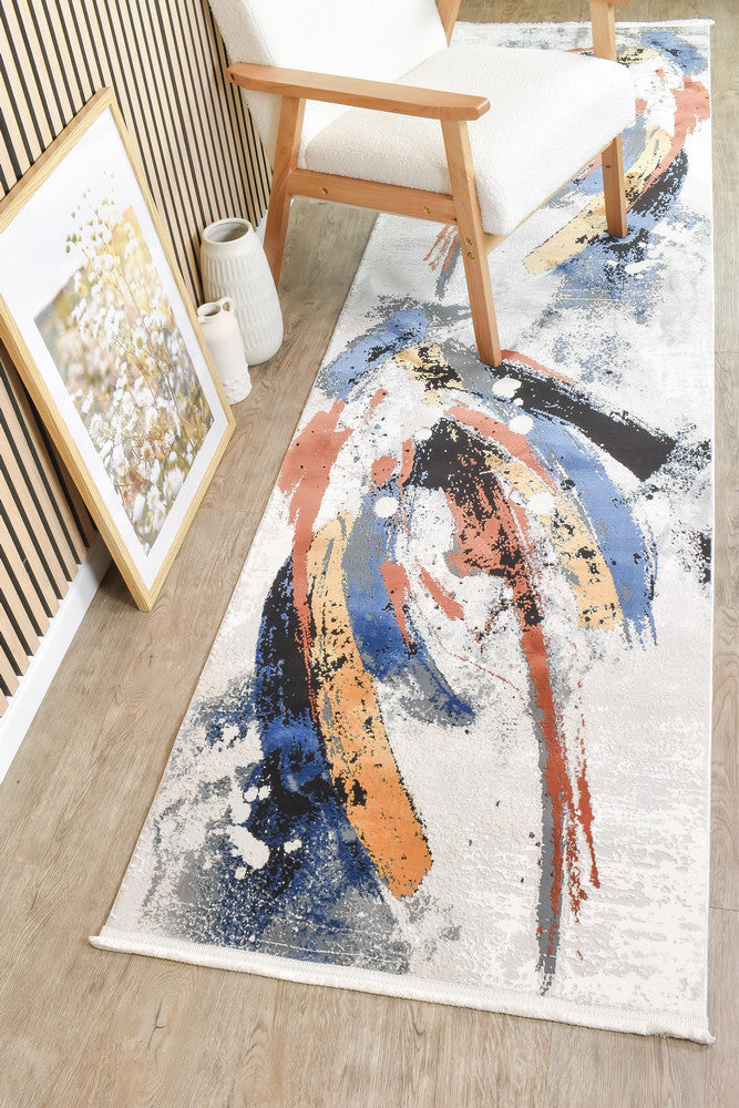 Rugbella Pop Art Flash Multi Grey Runner Rug, Rugs Online Rugs Sydney Australia, www.rugsonlinerugs.com.au