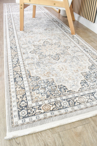 Rugbella Traditional Navy Cream Runner Rug, Rugs Online Rugs Sydney Australia, www.rugsonlinerugs.com.au