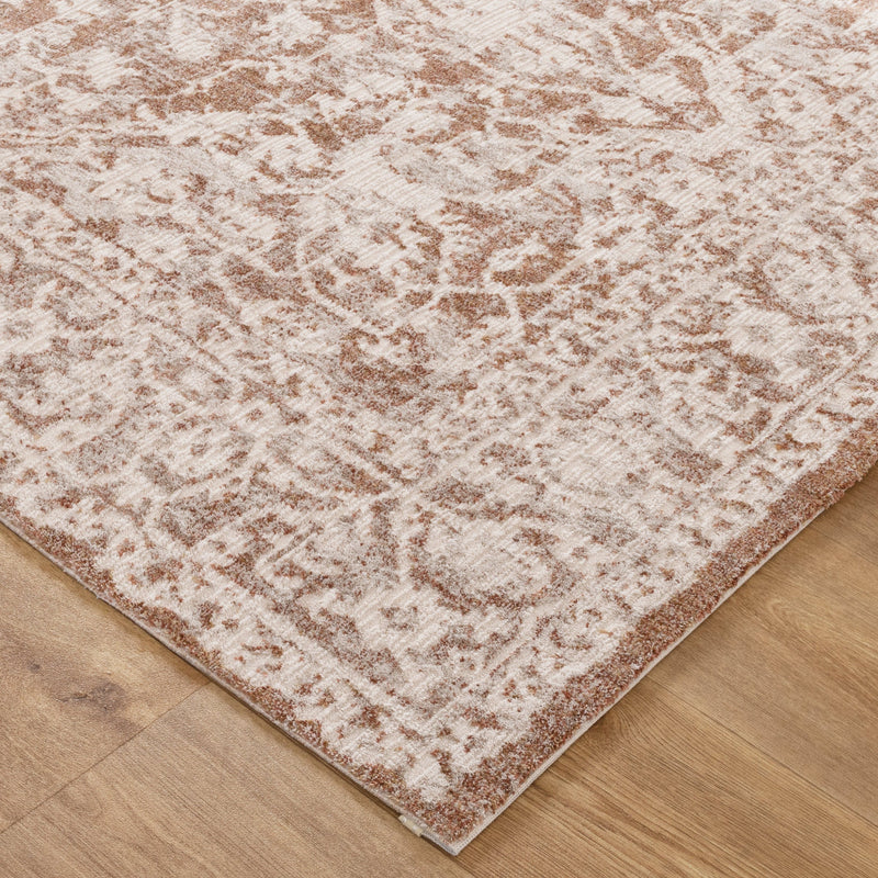 Harper Beige  Rust Vintage Tribal Heriz Rug 200