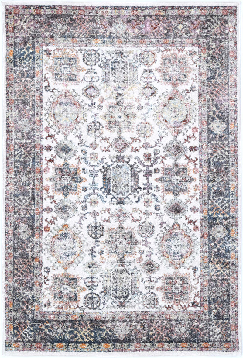 Santa Fe Camino Border Cream Rug