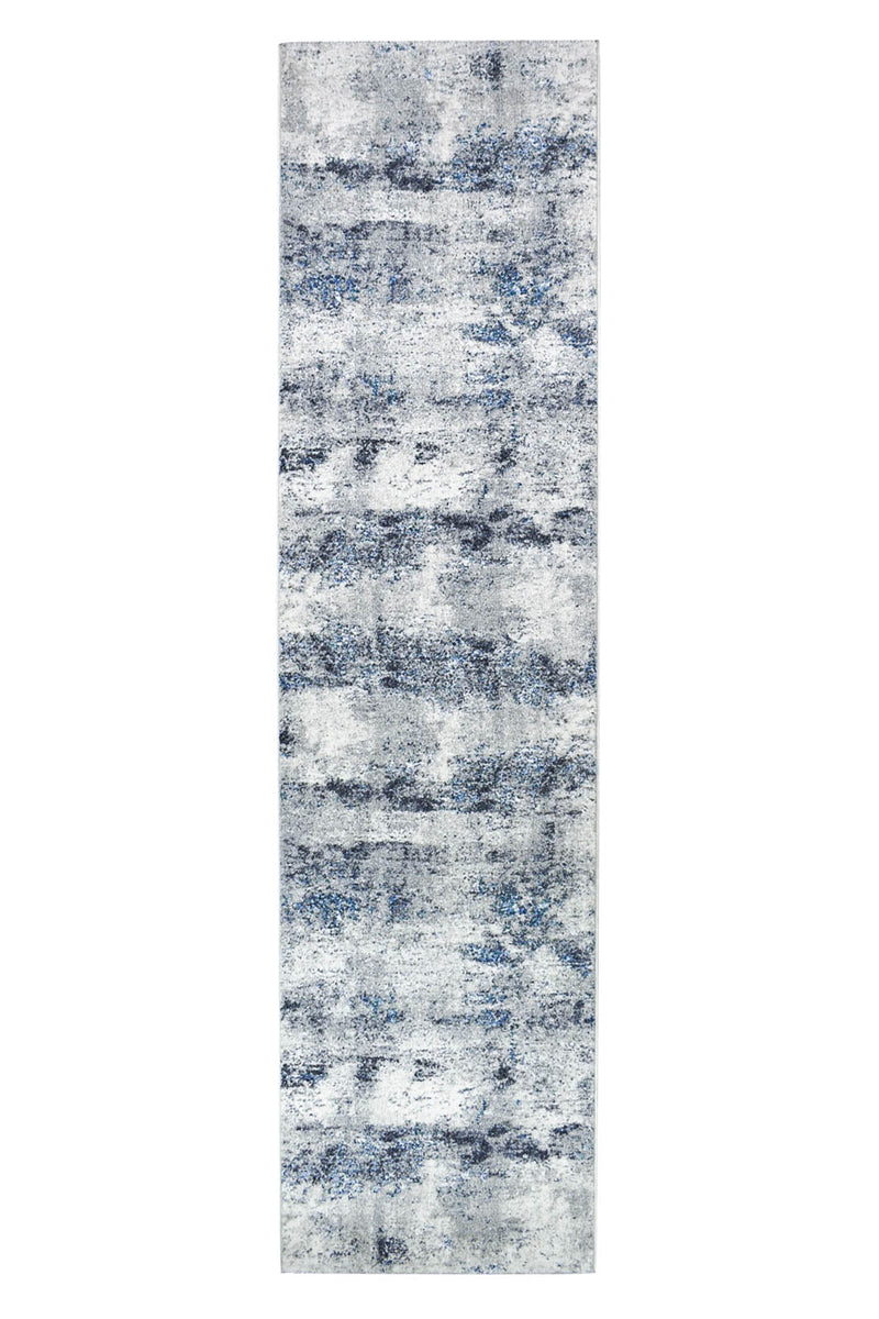 Jasper Blue Cloudy Runner Rug