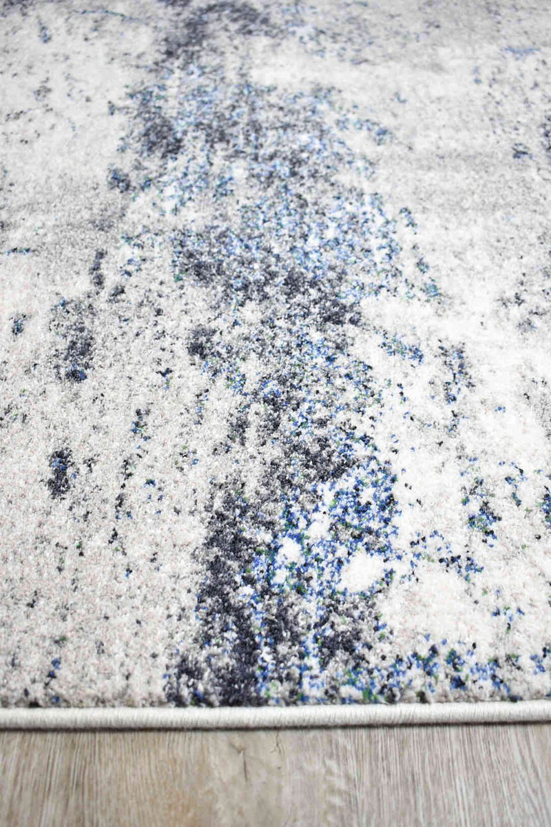 Jasper Blue Cloudy Runner Rug