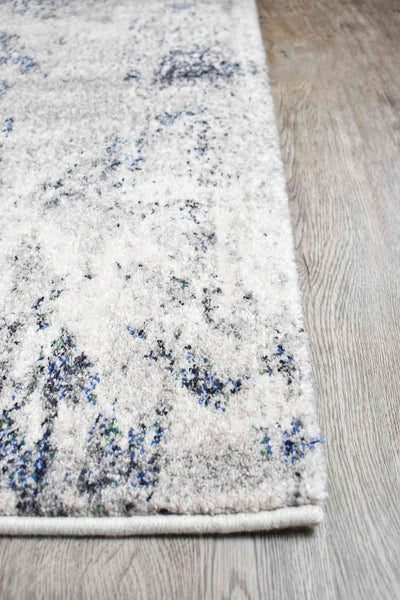 Jasper Blue Cloudy Runner Rug