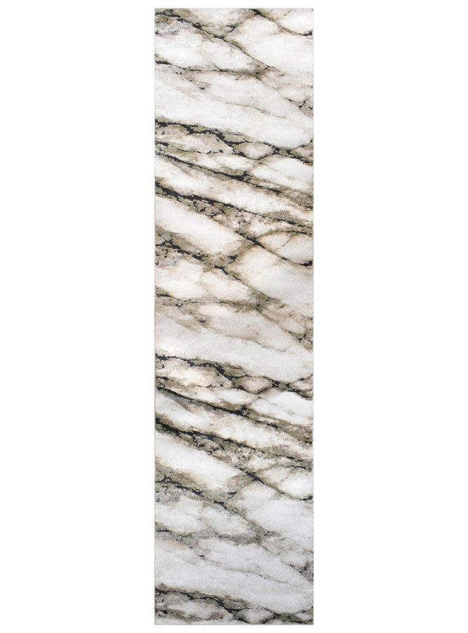 Carrara Sagefrost Marble Runner Rug