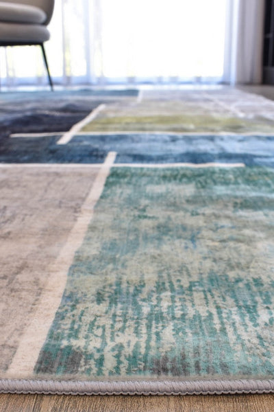 Sari Jade Stone Designer Modern Multi Rug