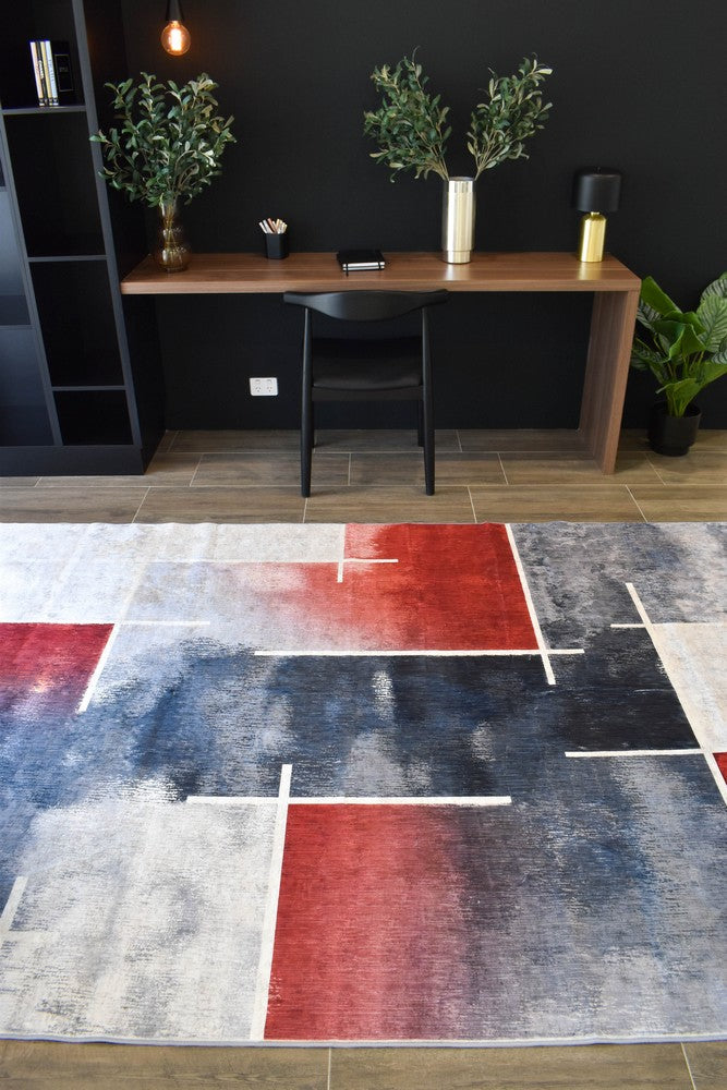 Sari Modern Red Ash Designer Rug