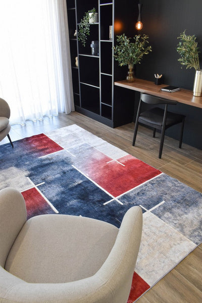 Sari Modern Red Ash Designer Rug