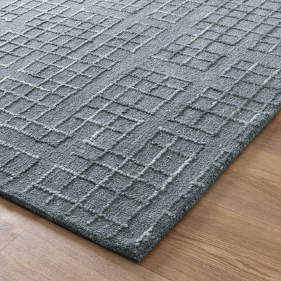 Elite Steel Blue Brilliant Wool Rug