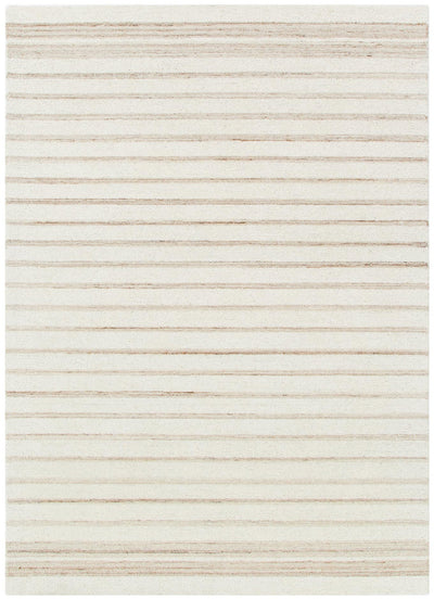 Montrose Coastal Stripes Ivory Beige Wool Rug