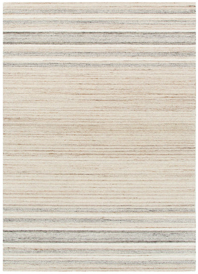 Montrose Coastal Stripe Beige Grey Wool Rug