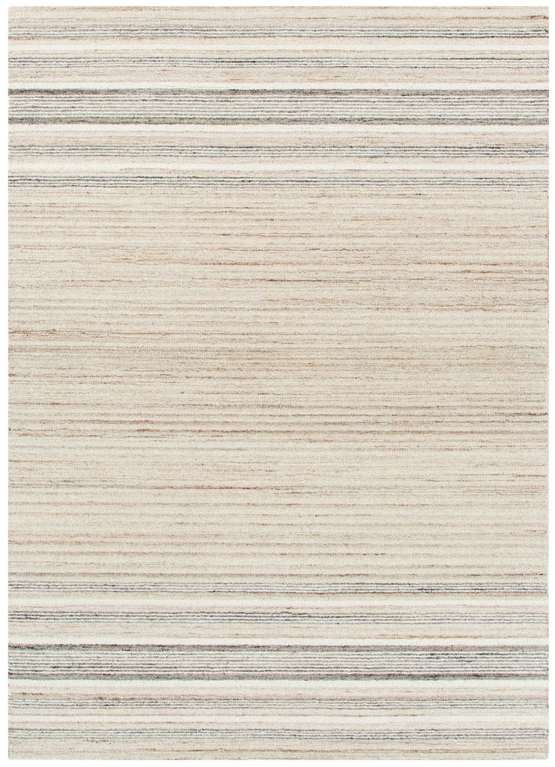 Montrose Coastal Stripe Beige Grey Wool Rug