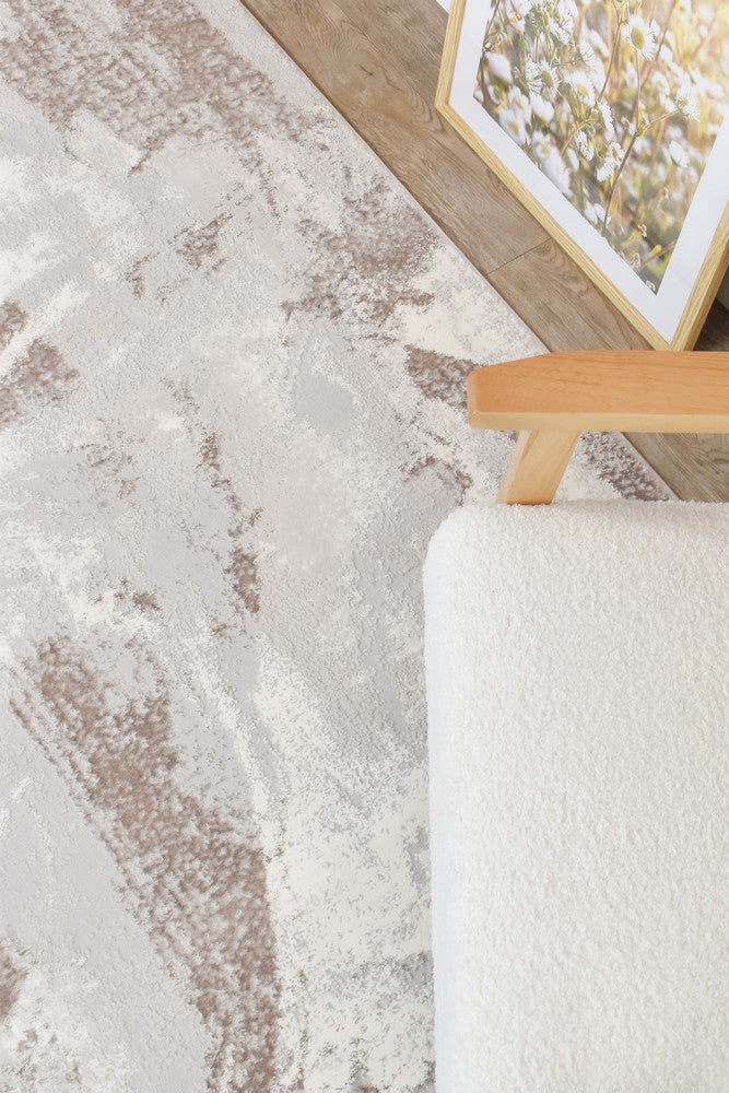 Rugbella Luxemburg  Beige Grey Custom Size Runner Rug