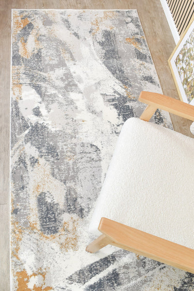 Rugbella Lisa Grey Grey Custom Size Runner Rug