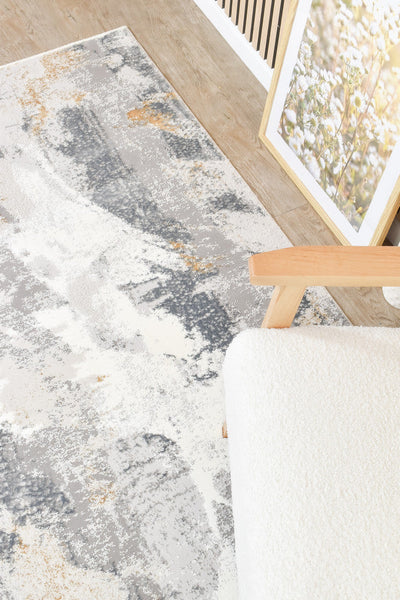 Rugbella Lisa Grey Grey Custom Size Runner Rug
