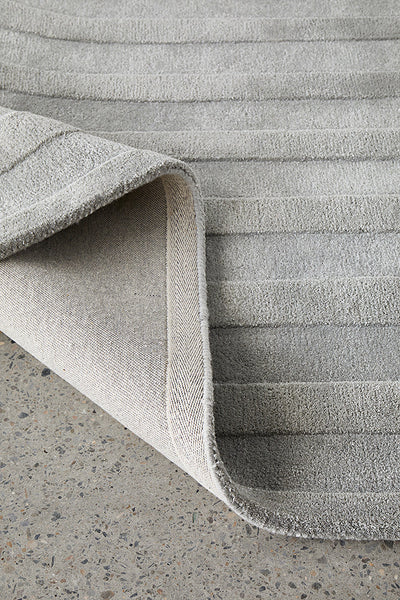 Hugo Bondi Grey Wool Rug