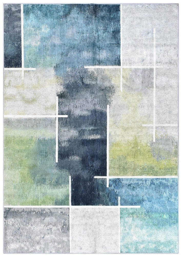 Sari Jade Stone Designer Modern Multi Rug