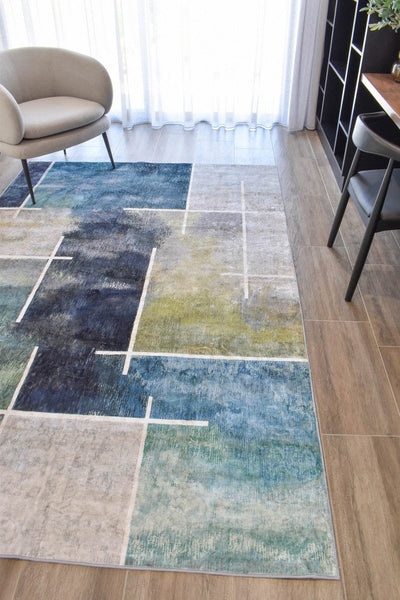 Sari Jade Stone Designer Modern Multi Rug