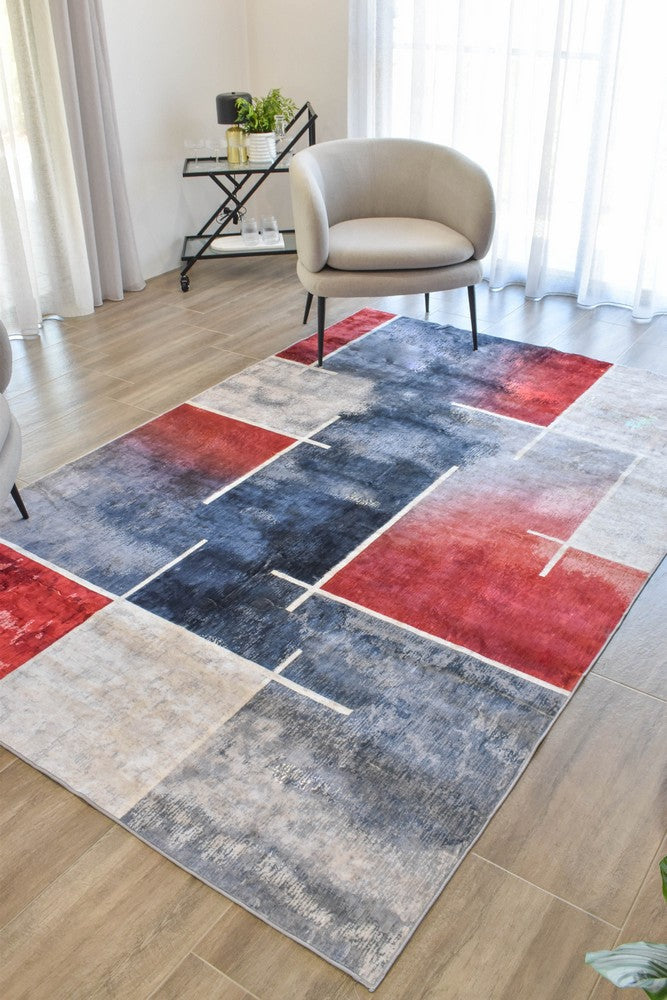 Sari Modern Red Ash Designer Rug