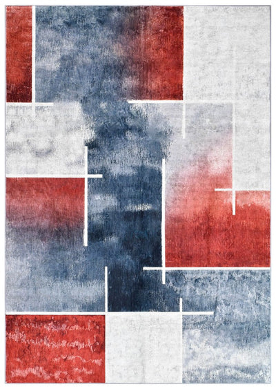 Sari Modern Red Ash Designer Rug
