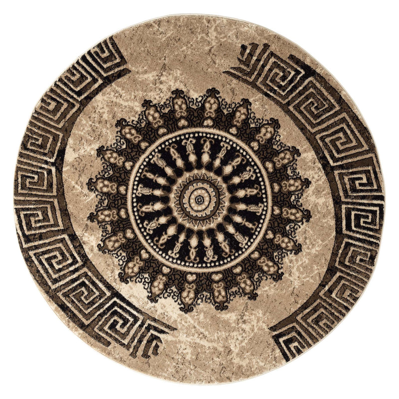 Saunders Dome Brown Round Rug – Rugs Online Rugs