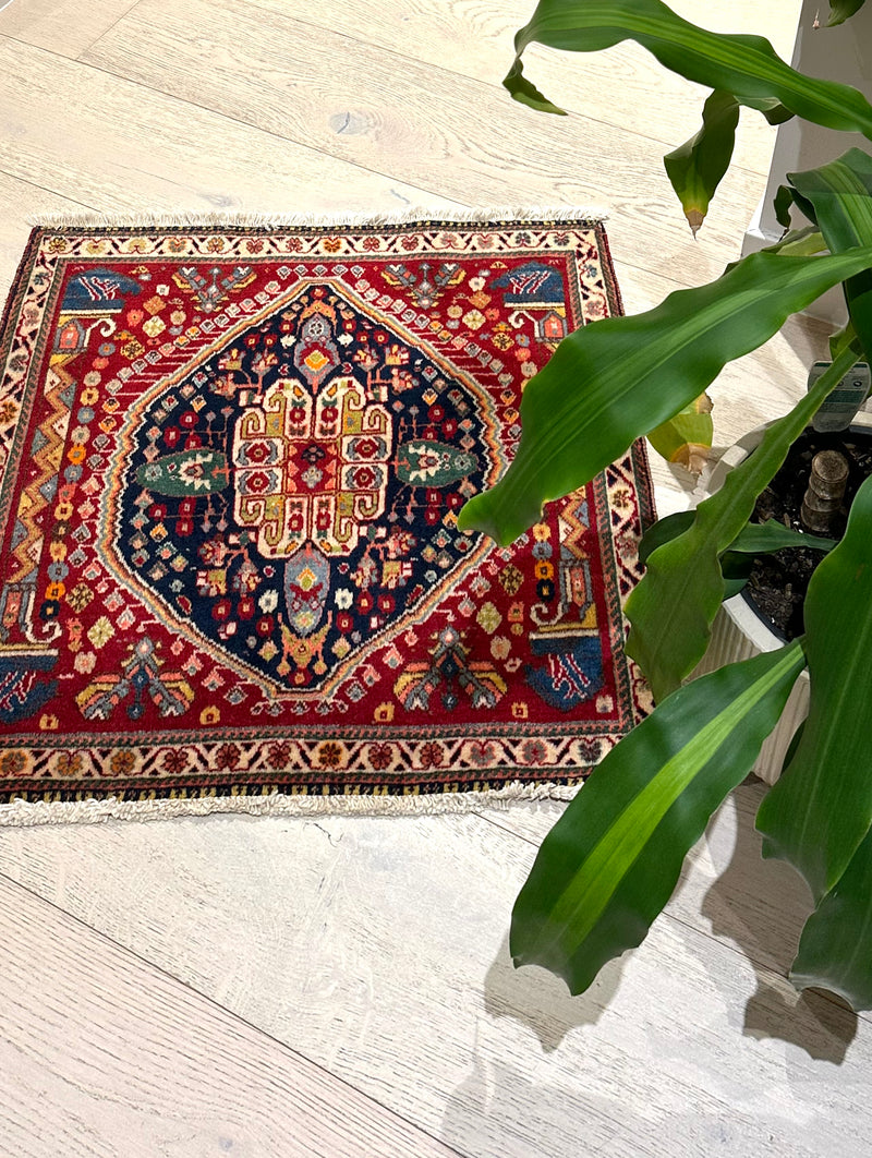 Shiraz Farm Design Handmade Multi Wool Rug (STK220-95) 62X60cm, Rugs Online Rugs Sydney Australia, www.rugsonlinerugs.com.au
