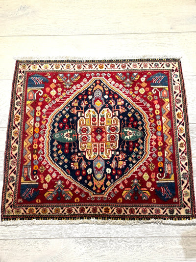Shiraz Farm Design Handmade Multi Wool Rug (STK220-95) 62X60cm, Rugs Online Rugs Sydney Australia, www.rugsonlinerugs.com.au