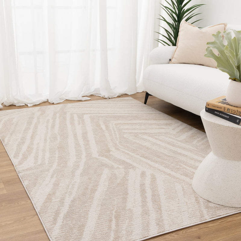Lawson Geometric Beige Cream Rug 1