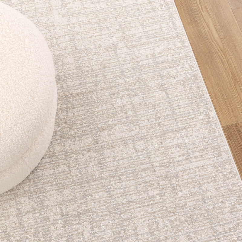 Lawson Modern Distressed Lines Grey Beige Rug 4